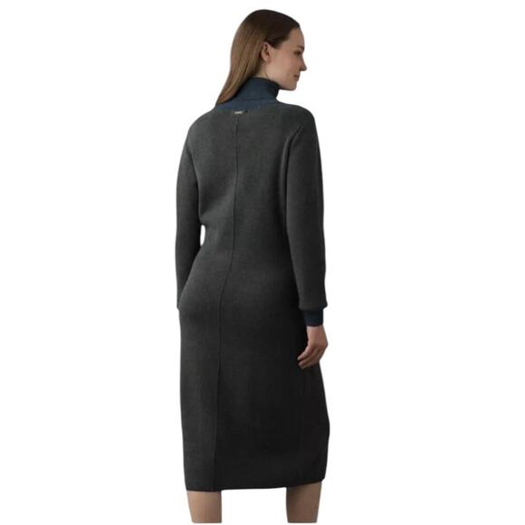 NWT Prana South Rock Green Sweater Dress XS Wool Organic Cotton Modest Church - Picture 2 of 12